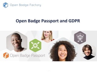 OBF, OBP and GDPR