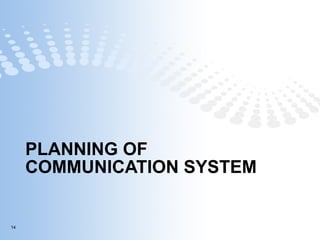PLANNING OF COMMUNICATION SYSTEM 