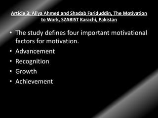 Exploring the Relationship Between “Employee Motivation & Job ...