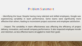 OB Google case study- Organisational behaviour | PPTX