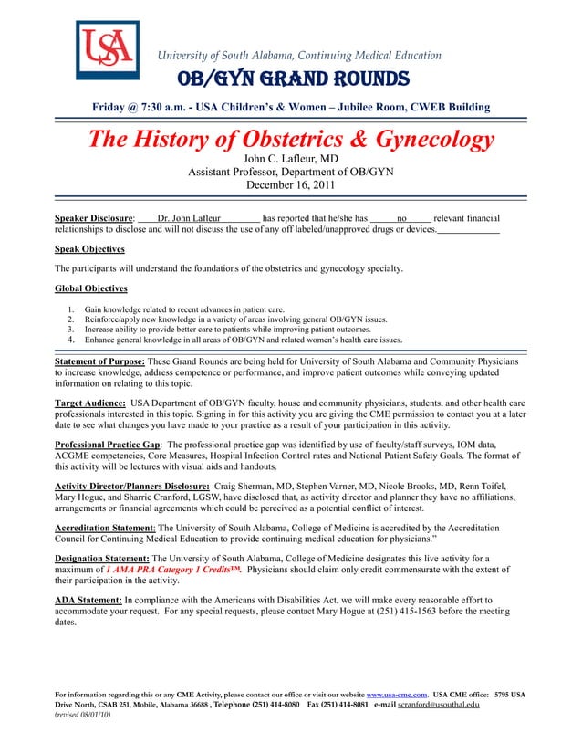 Ob gyn grand rounds | PDF