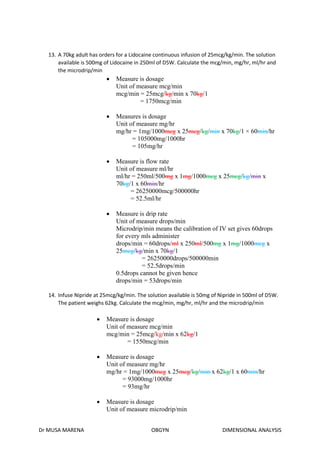 Dimensional Analysis Iv Math Problems Obgyn Med Maths problems and solutions using dimensional analysis.pdf