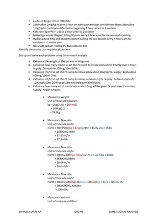 Dimensional Analysis Iv Math Problems Obgyn Med Maths problems and solutions using dimensional analysis.pdf