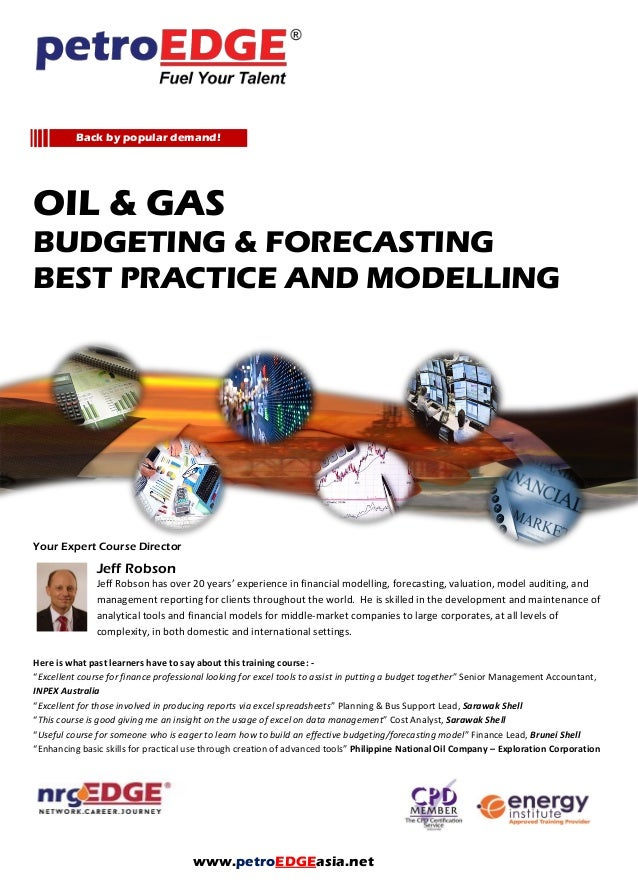 PD203.Oil & Gas Budgeting and Forecasting Best Practices and Modelling