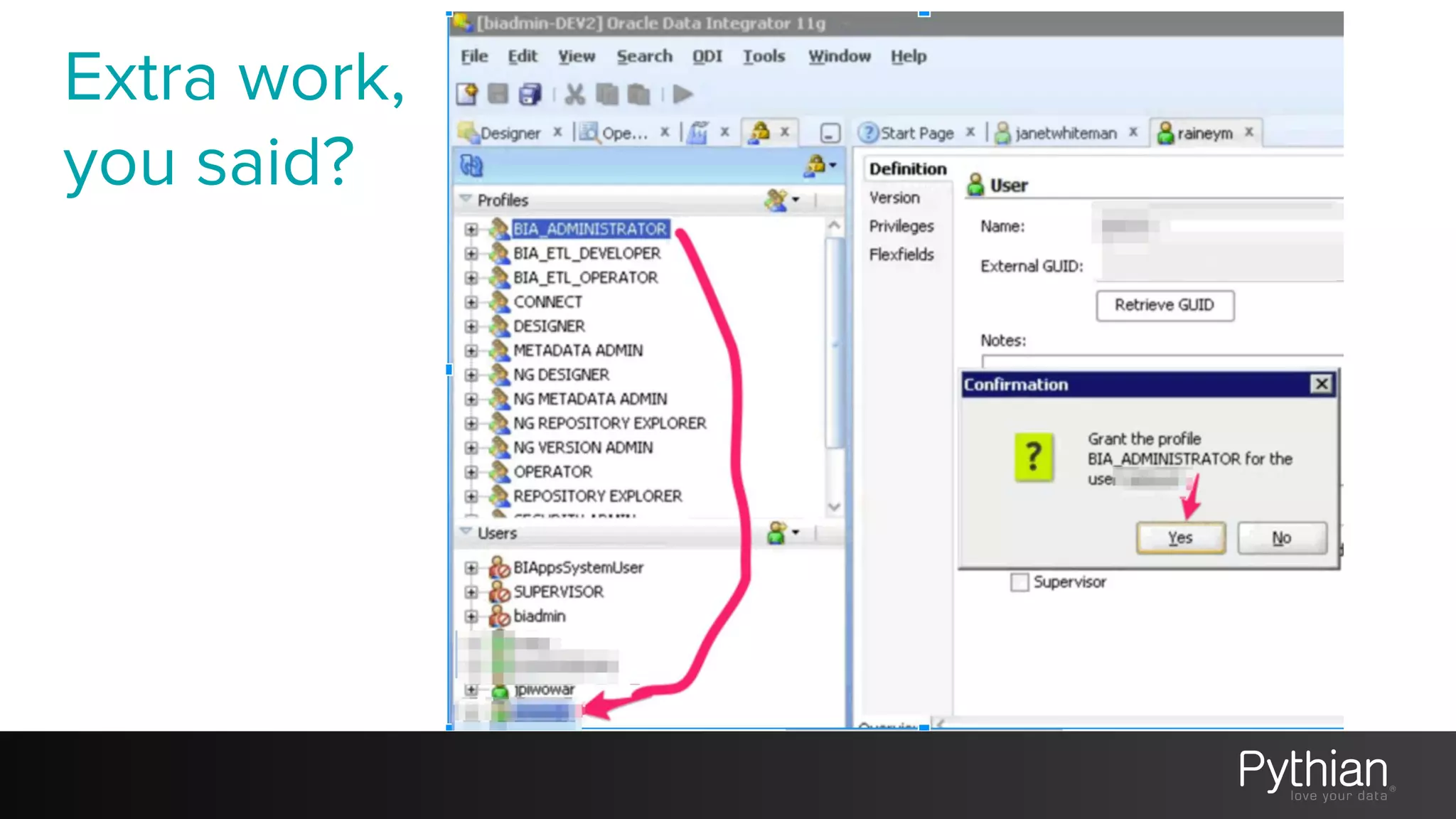 Extra work,
you said?
 