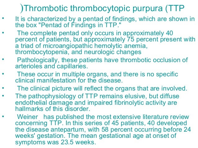 thrombotic thrombocytopenic purpura