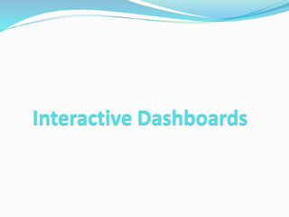 Interactive Dashboards
 
