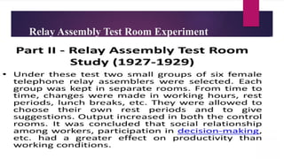 Relay Assembly Test Room Experiment
 