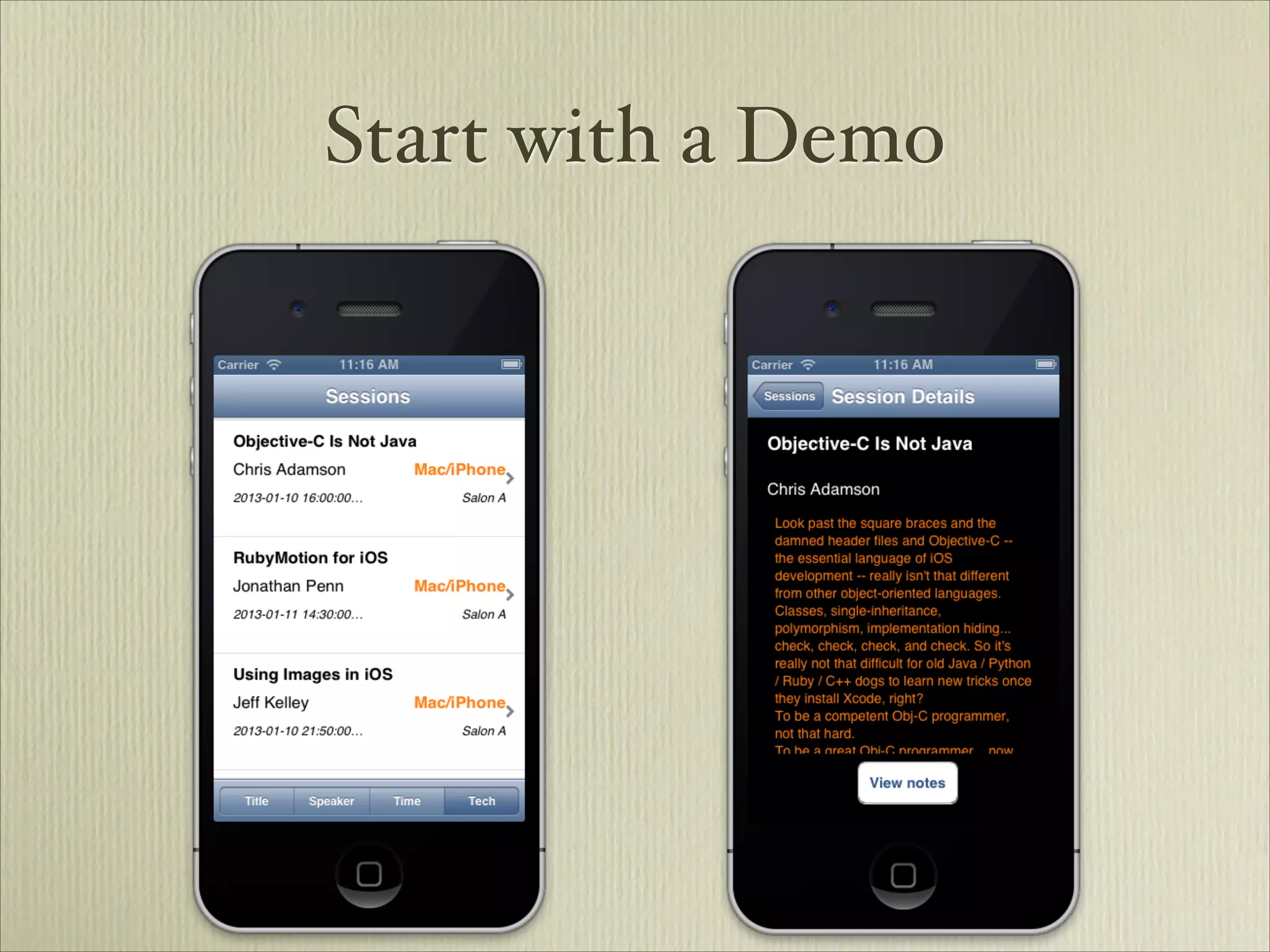 Start with a Demo
 