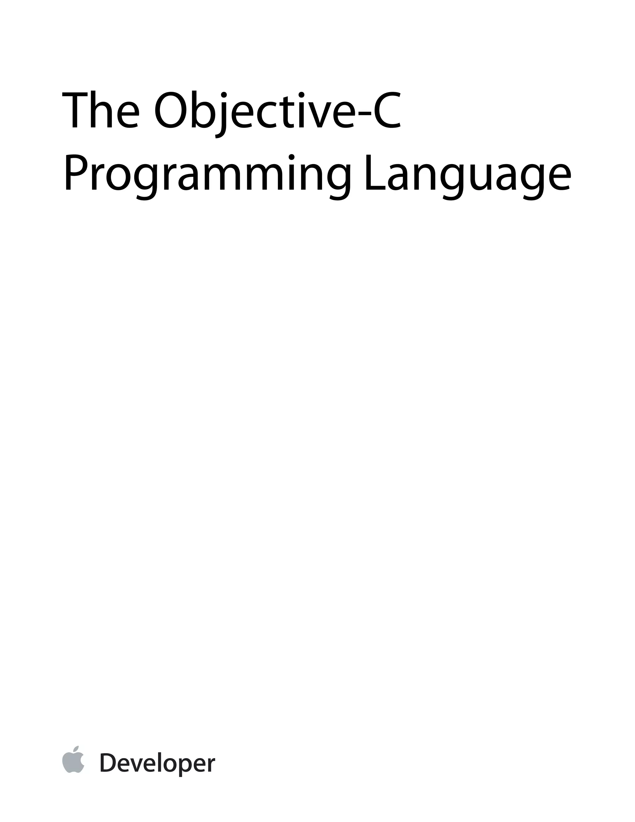 The Objective-C Programming Language 