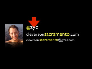 @ zyc
cleversonsacramento.com
cleverson.sacramento@gmail.com
 