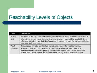 Reachability Levels of Objects 