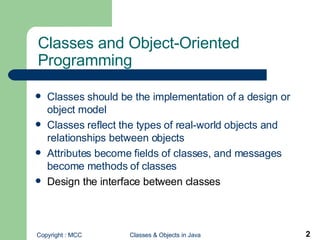 Object and Classes in Java | PPT