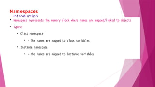 N amespaces
Introduction
 