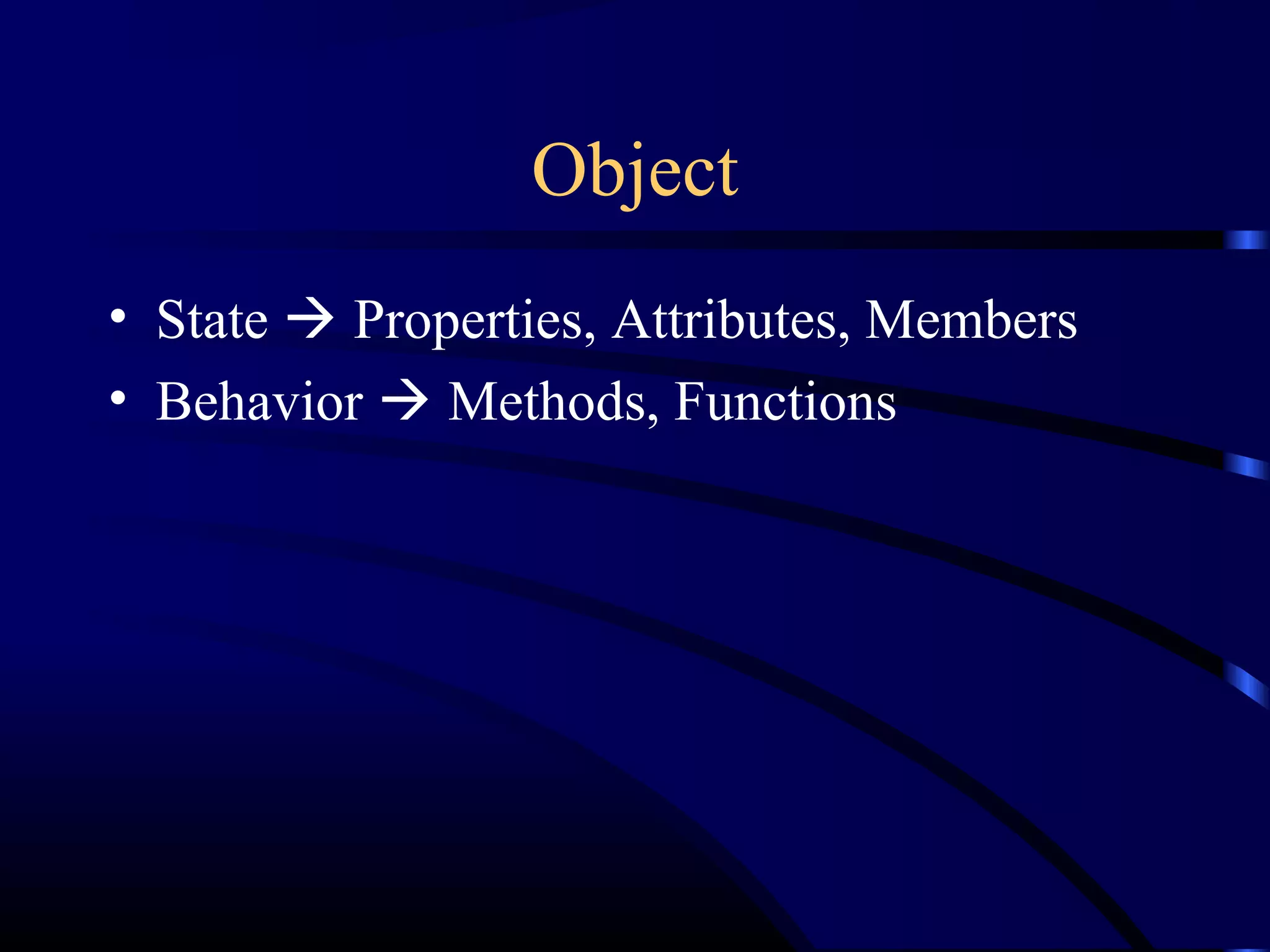 Basic Object Oriented Concepts | PPT