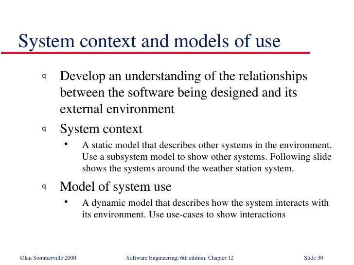 Object Oriented Design in Software Engineering SE12