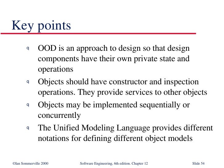 Object Oriented Design in Software Engineering SE12
