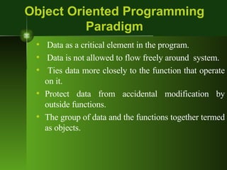 Object Oriented Language | PPT