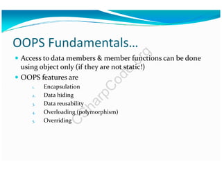 Object Oriented Programming Concepts | PDF