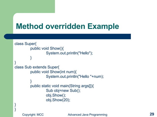 Object Oriented Programming with Java | PPT
