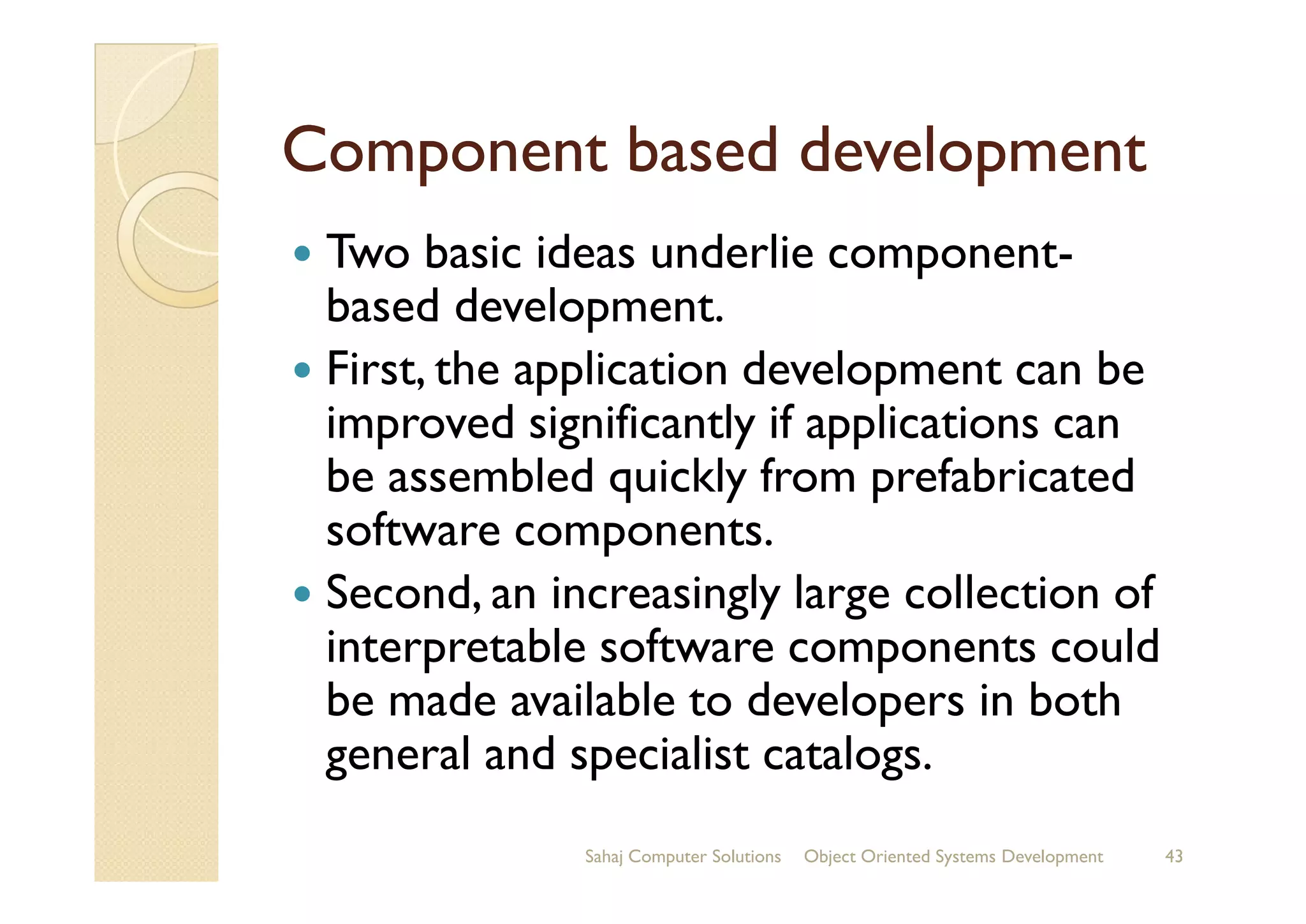 Object oriented systems development life cycle ppt pdf