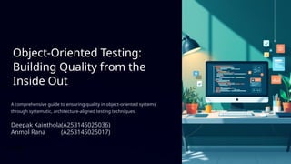 Comprehensive Guide to Object-Oriented Testing for Software Quality ...