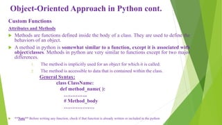 Object oriented approach in python programming | PPT