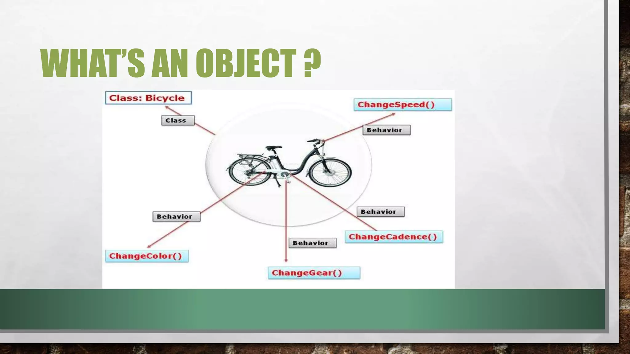 WHAT’S AN OBJECT ?