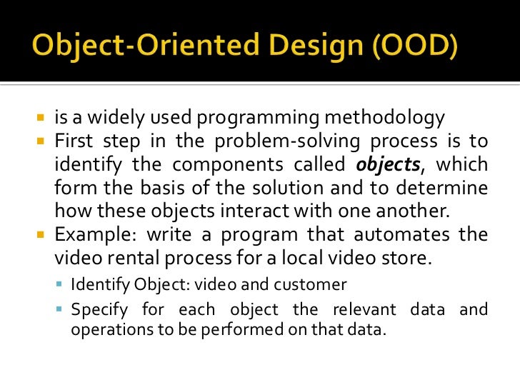 Object oriented design