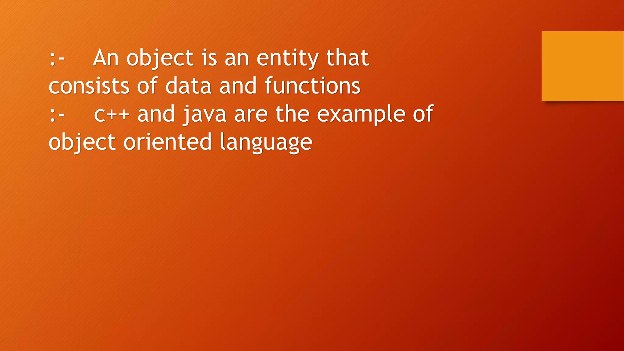 Object oriented programming | PPT