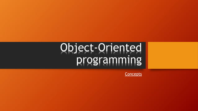 Object oriented programming | PPT