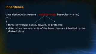 Object-Oriented Programming C++inheritance types of inheritanceexampple ...
