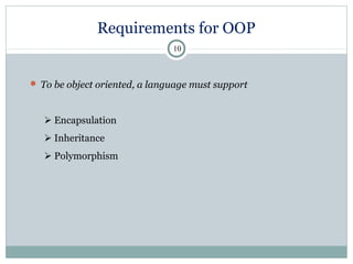 Object oriented vs. object based programming | PPT