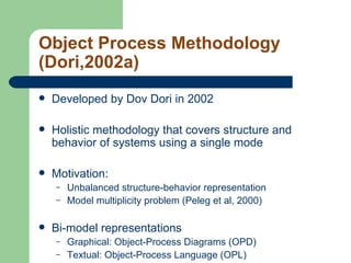 Object Process Methodology | PPT