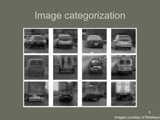 Image categorization Images courtesy of Mobileye 