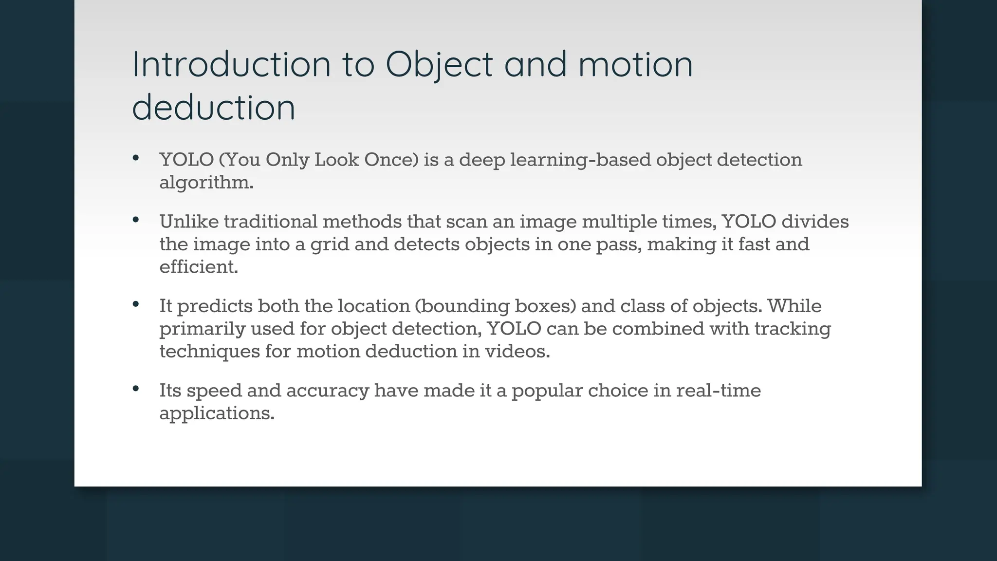 Yolo In Deep Learning