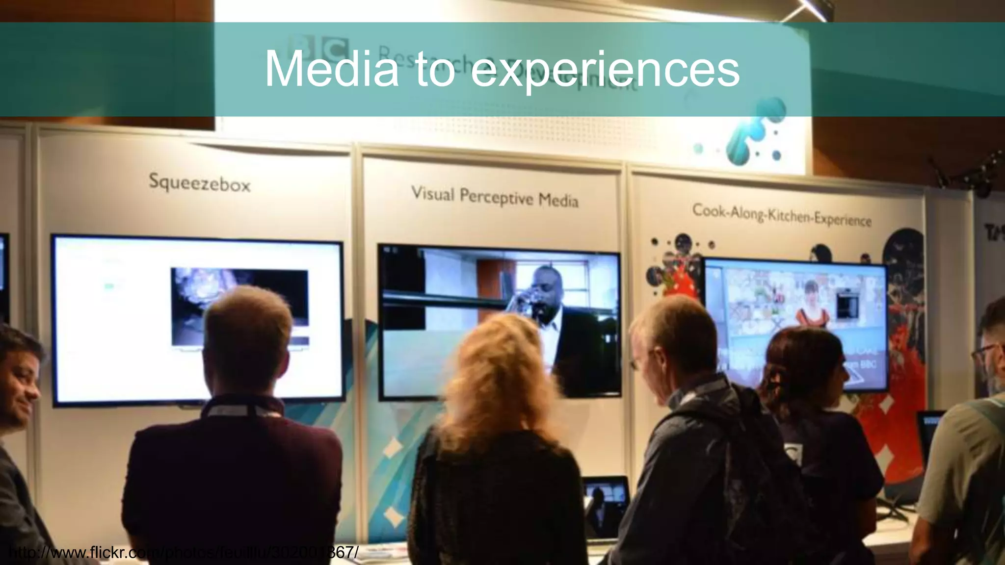 Media to experiences
http://www.flickr.com/photos/feuilllu/302001867/
 