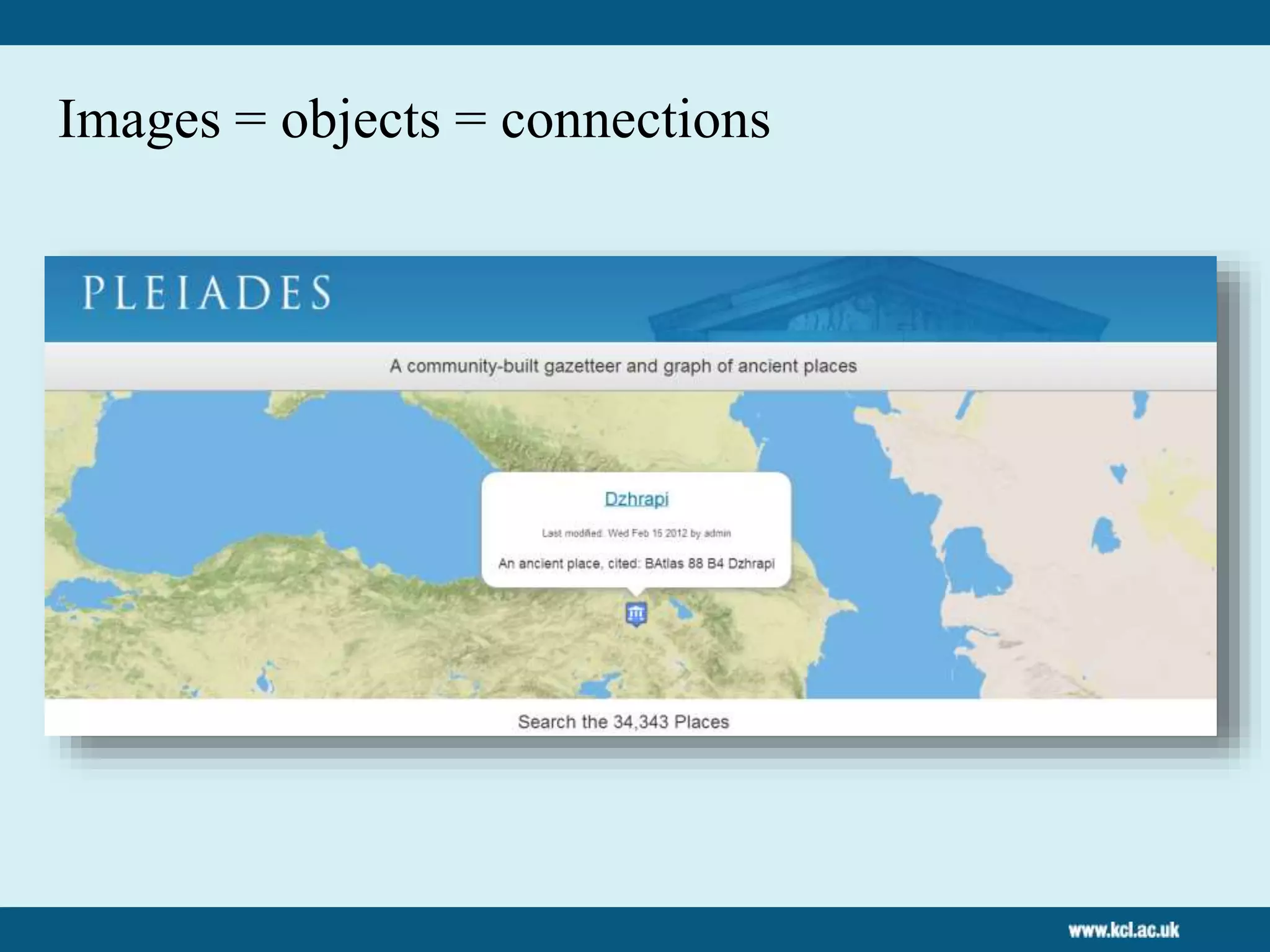 Images = objects = connections
 