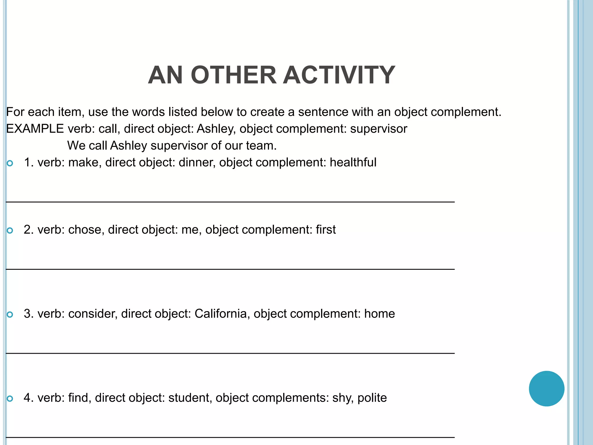 Object complements | PPTX