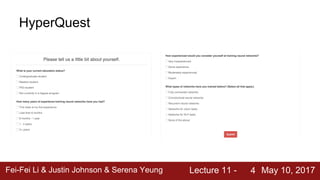 Fei-Fei Li & Justin Johnson & Serena Yeung Lecture 11 - May 10, 2017
4
HyperQuest
 
