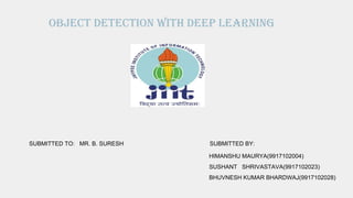 Object detection with deep learning | PPTX