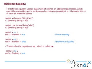 Object Equality in Scala | PPT