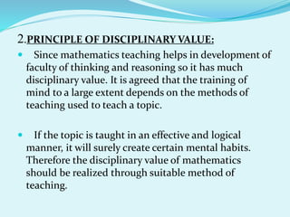 Objecties and principle of designing mathematic curriculum | PPTX