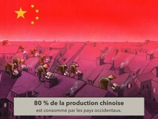 80 % de la production chinoise
est consommé par les pays occidentaux.
 