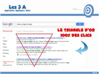 Le Triangle d’or
 100% des clics




               Page 8
 