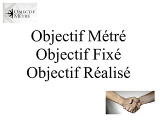 Objectif Métré
 Objectif Fixé
Objectif Réalisé
 