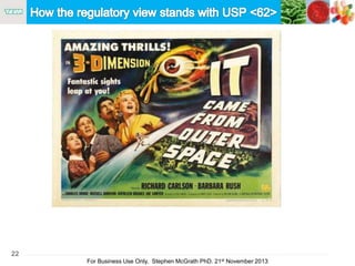 22
For Business Use Only, Stephen McGrath PhD. 21st November 2013
 