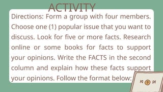 Fact Based Discussion Formulating Objective Assessment Based on Facts | PPTX