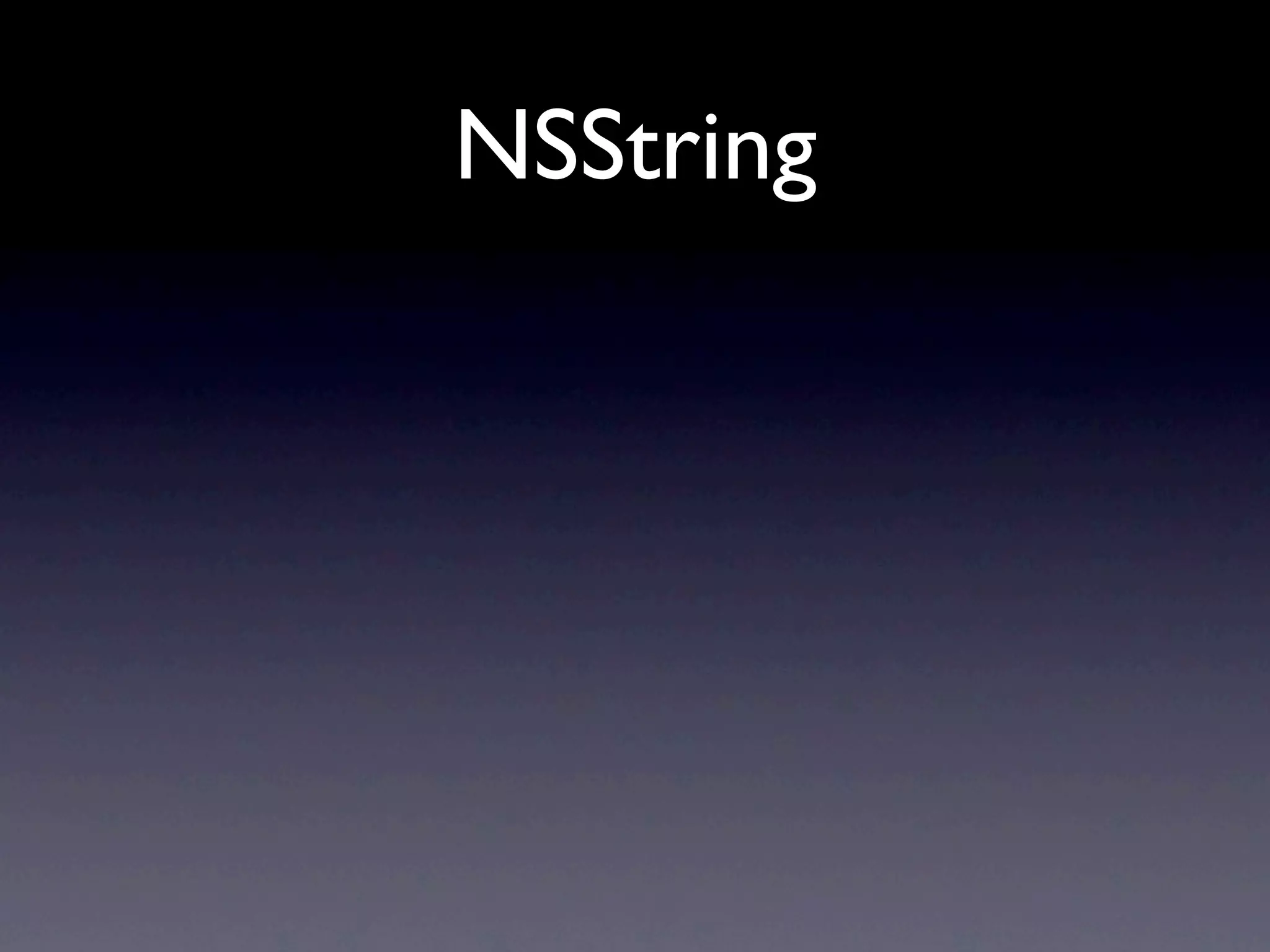 NSString
 