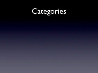 Categories
 